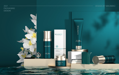 护肤品系列包装设计 C4D渲染在化妆品领域的应用与优势