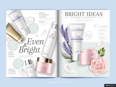 天然之美 杂志风简约护肤品画册设计理念