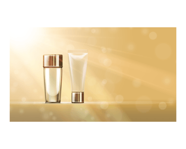 化妆品护肤品与食用油的矢量图应用对比